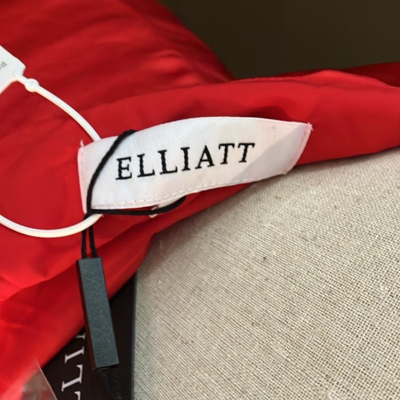 Elliatt Red Satin Halter Long Formal Gown - Picture 8 of 9